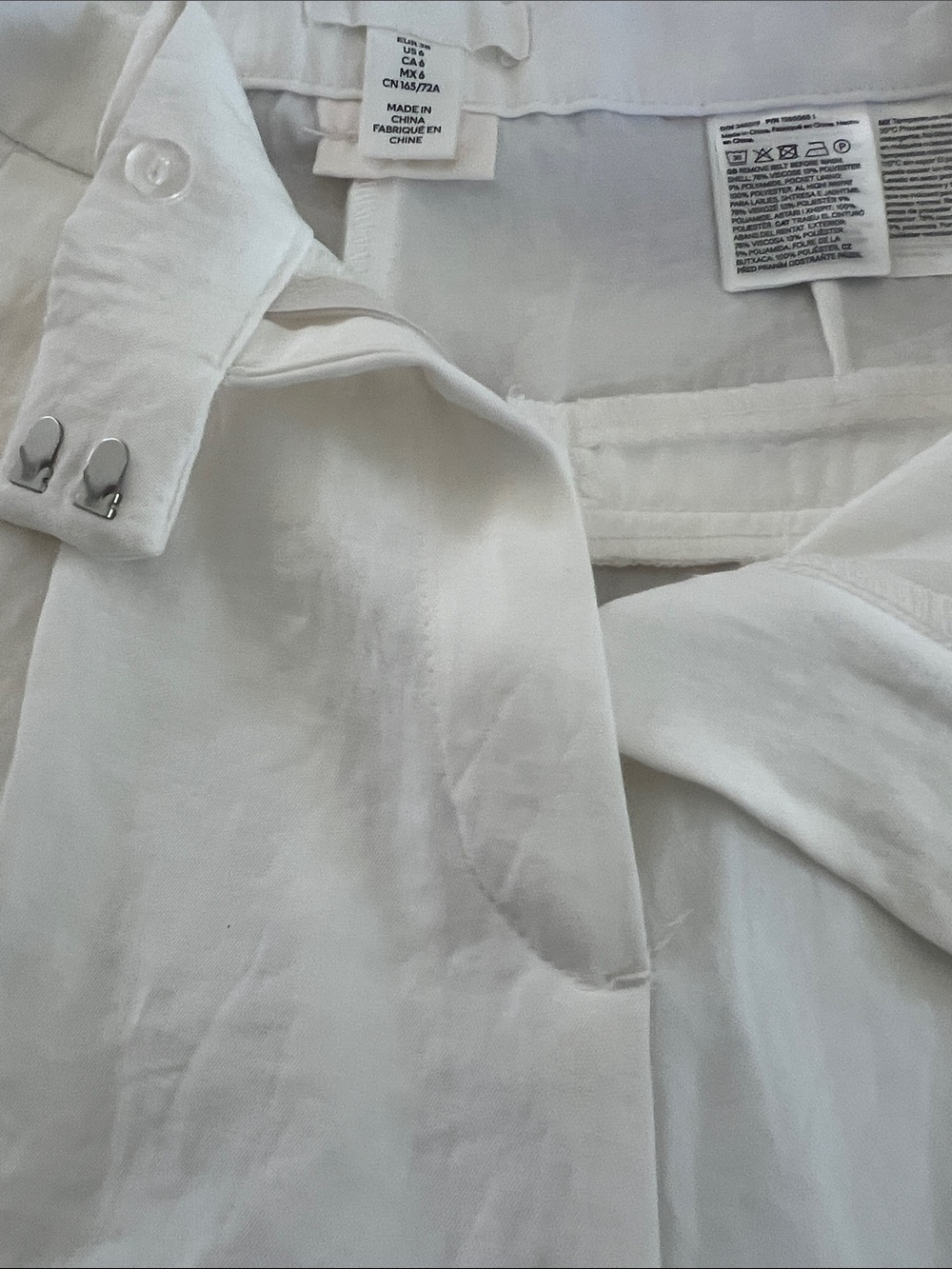 H&M Cream High-Waist Tailored Shorts - Picture 5 of 7